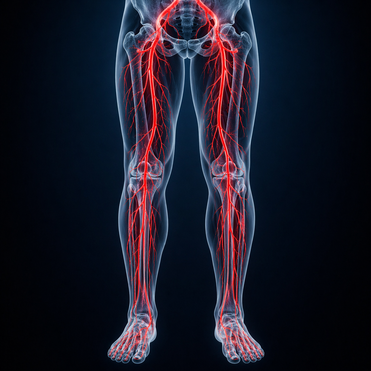 Arterial ultrasound lower extremity illustration